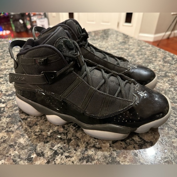 Jordan 6 Rings Black Ice Sneakers - Men’s Size 10.5 - Picture 2 of 5